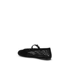 Black Cotton Ballet Flats