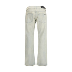 Beige Cotton Bootcut Jeans