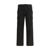 Black Cotton Cargo Pants