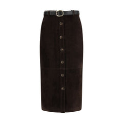 Brown Lamb Ovis Aries Aries Midi Skirt