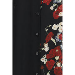 فستان كاجوال من الحرير الأسود