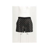 Black Viscose Short And Mini Shorts