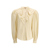 Beige Silk Shirt