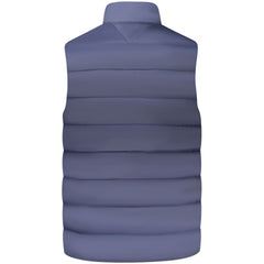 Blue Nylon Men's Sleeveless Jacket
