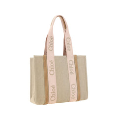 Brown Linen Shoulder Bag