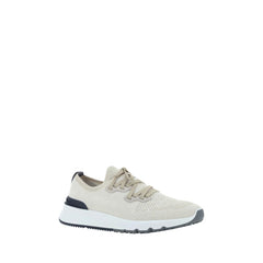 White Cotton Athletic Sneakers