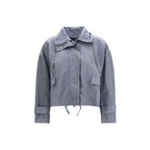 Blue Polyester Shell Jacket