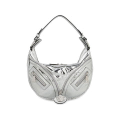 Silver Lamb Leather Shoulder Bag