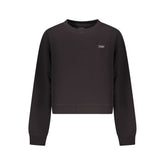 Black Cotton Women Sweatshirt