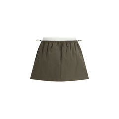 Bicolor Cotton Mini Skirt