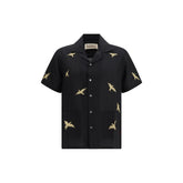 Black Cotton Shortsleeve Shirt