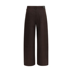 Brown Linen Casual Pants