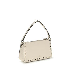 Beige Calf Leather Bos Taurus Shoulder Bag