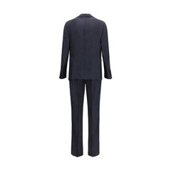 Blue Cotton Two-Piece Suit