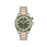 ساعة فاخرة من الفولاذ المقاوم للصدأ باللون الرمادي