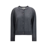 Gray Cashmere Cardigan