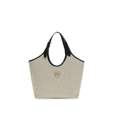 Beige Cotton Shoulder Bag