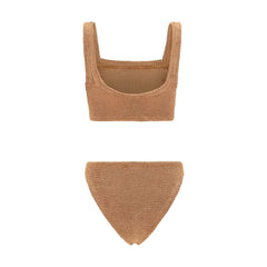 ملابس سباحة من قطعة واحدة من البولي أميد البني