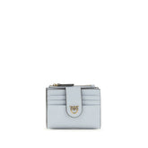 محفظة بوس توروس من جلد العجل الأزرق