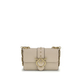 Beige Calf Leather Bos Taurus Shoulder Bag