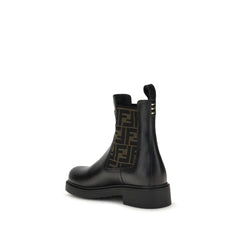 Black Calf Leather Bos Taurus Ankle Boots
