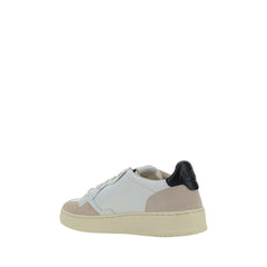 White Calf Leather Bos Taurus Low Top Sneakers