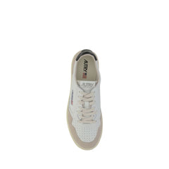 White Calf Leather Bos Taurus Low Top Sneakers