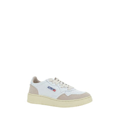 White Calf Leather Bos Taurus Low Top Sneakers