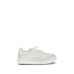 White Calf Leather Bos Taurus Low Top Sneakers