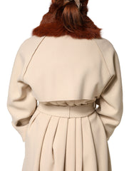 Brown Mink Fur Collar Women Neck Wrap 60cm x 14cm Scarf