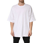 White Cotton Crewneck Short Sleeve T-Shirt