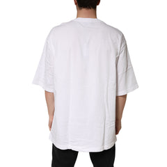 White Cotton Crewneck Short Sleeve T-Shirt