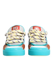 Multicolor Leather Low Top Sneakers Shoes