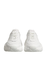 White Calfskin Leather Low Top Sneakers Shoes