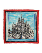 Multicolor Milano Print Cashmere 134cm x 130cm Men Scarf