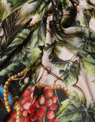 Multicolor Grapes Print Wrap Shawl 196cm x 134cm Scarf