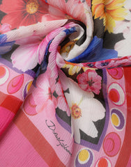 Multicolor Floral Print Shawl Stole 200cm x 120cm Scarf