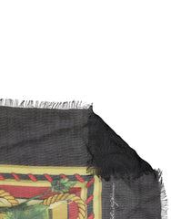 Multicolor Pumpkin Cashmere Stole 137cm x 133cm Scarf