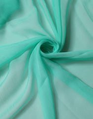 Light Green Silk Neck Wrap Foulard 131cm x 126.5cm Scarf