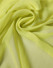 Yellow Green Silk Sash Foulard Stole 270cm x 120cm Scarf