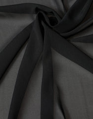 Black Silk Neck Wrap Shawl Stole 200cm x 64cm Scarf