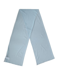 Light Blue Silk Neck Wrap Shawl Stole 200cm x 64cm Scarf