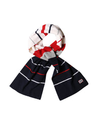 Multicolor Stripes Shawl Neck Wrap 119cm x 20cm Scarf