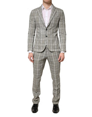 Gray Single Breasted Formal 2 Piece Suit