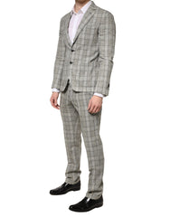 Gray Single Breasted Formal 2 Piece Suit