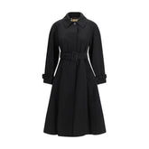 Black Cotton Trench Coat