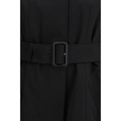 Black Cotton Trench Coat