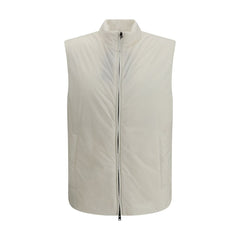 Beige Polyamide Sleveless Jacket