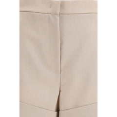 Bicolor Fleece Wool Bermuda Shorts