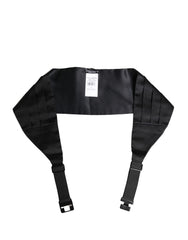 Black 100% Silk Wide Belt Waist Cummerbund